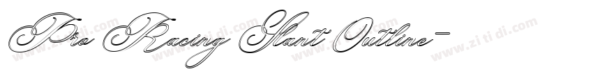 Pro Racing Slant Outline字体转换